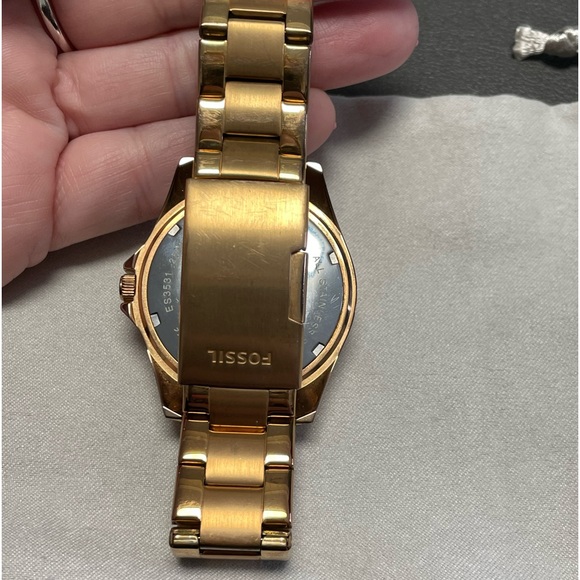 Gold/pink rhinestone ladies watch - Picture 2 of 2